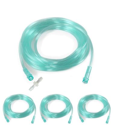 3 Pack Oxygen Supply Tubing - Standard Connector - Premium Clear Crush Resistant Oxygen Tubes - 16.4 feet - with Free Connector