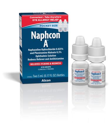 Naphcon-A Eye Drops, Twin Pack, 2 Count of 0.17 Fl Oz, Package may vary 2 Count (Pack of 1)