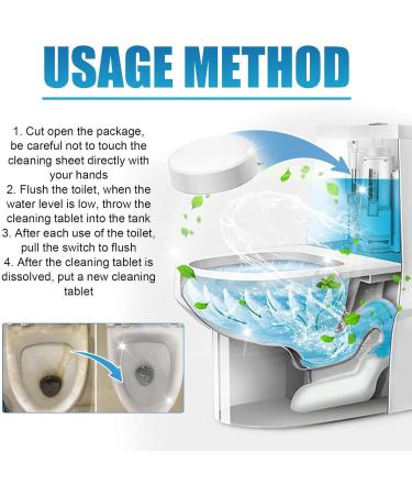 Toilet Tank Cleaner | Splash Toilets Cleaner Toilet Tablet for Powerful Cleaning and Active Oxygen Purification Foam Design Cleans Urine and Stains in Sink Bathroom and Pochy - Buy Online on GoSupps.com