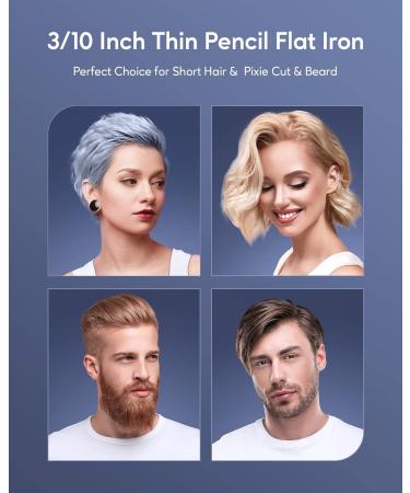 Mini Smooth Iron - Professional Hair Smoothing Tool for Short Hair Beard & Ponytail | Quick 15S Heat Titan Low Iron with Adjustable Temperature - Buy Online on GoSupps.com