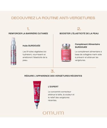 OMUM - Marine collagen supplement: Boosts elasticity and hydration of the skin - 60 capsules - La Surdou e - Anti-aging and stretch mark - Natural Made in France compatible with pregnancy and - Buy Online on GoSupps.com