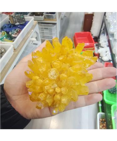 Natural Crystal Rough Crystals Yellow Natural Crystal Cluster Phantom Quartz Electroplating Crystal Aquarium Decoration Home Decor 1pcs (Size : 350-400g) - Buy Online on GoSupps.com