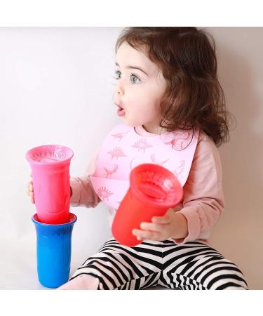 Nuby No Spill Edge 360 10 oz Cup with Silicone Rim 2 Pack - Green/Aqua - Buy Online on GoSupps.com