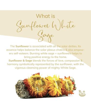 FAIZA NATURALS Sunflower White Sage Smudge Stick - 3 Pack | Cleansing and Purifying Bundle - Buy Online on GoSupps.com