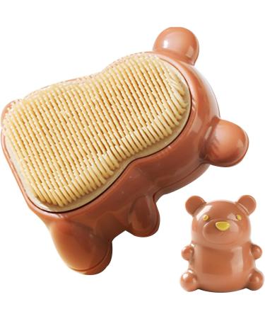 Eventerde Kids Nail Brush Nail Brush for Cleaning Fingernails - Adorable Bear Scrubber with Soft Stiff Bristles - Easy Grip Nail Brush with Gentle Bristles for Cleaning brown - Buy Online on GoSupps.com