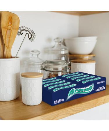 Airwaves Chewing Gum Menthol & Eucalyptus - Sugar-Free American Football Snacks | Fresh Breath | 30 Packs (30 x 12 Dragees) - Buy Online on GoSupps.com