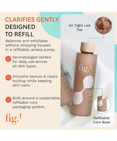 Fig.1 Clarifying Gel Cleanser Refill | AHA BHA Tea Tree Oil Formula for Oily & Sensitive Skin Face wash Deep Pore Cleansing Dermatologist Tested for Acne Prone Vegan & Refillable Solution 100ml Gel Cleanser Routine Cl  - Buy Online on GoSupps.com
