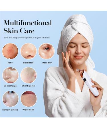 ROUDJER Blackhead Remover Pore Vacuum Upgraded LED Screen Pore Cleaner Kit USB Rechargeable Black Head Remover Tool with 5 Probes & 3 Adjustable Modes Suction for All Skin (White) - Buy Online on GoSupps.com