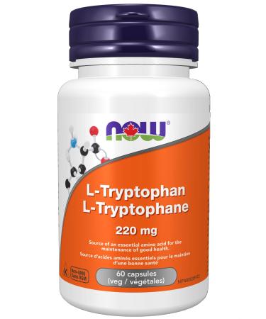 NOW Supplememts L-Tryptophan 220mg Capsules 60 Count