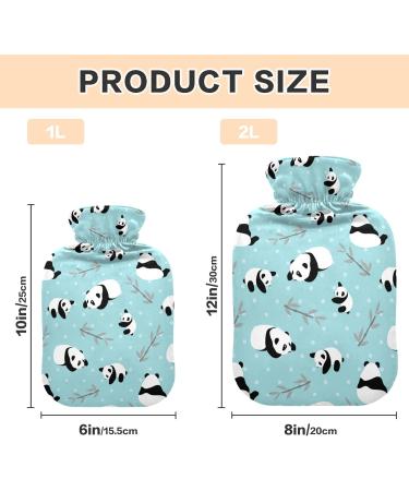 Cartoon Panda Bear Hot Water Bottle with Cover | 2L Heat Bottle for Pain Relief & Warm Compress - Hand & Foot Warmer - Buy Online on GoSupps.com