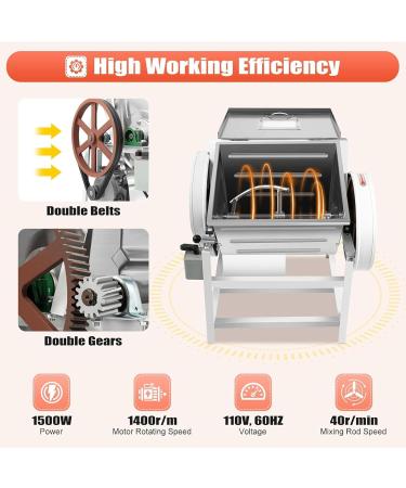 Electric Vertical Dough Mixer 30QT Commercial Dough Mixer Heavy Duty Commercial Food Equipment Vertical Mixer Dough Kneader A - Buy Online on GoSupps.com