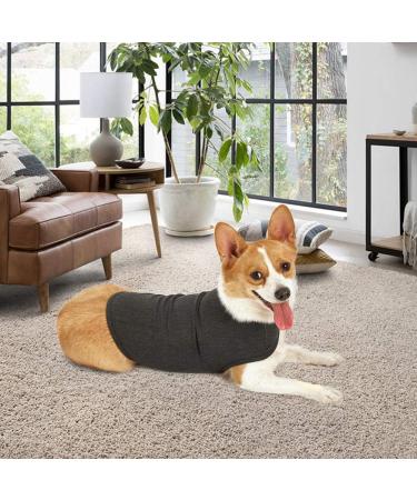 Tnfeeon Pet Dog Calm Down Clothes | Dark Gray Anti-Fear Jacket for Stress Relief | Comfortable Cotton Shirt for Pets (M) - Buy Online on GoSupps.com