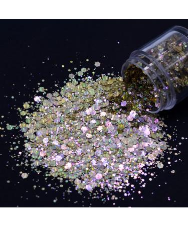 PrettyG 10g Cat Eye Chameleon Glitter Sequins - 12 Color Set for Festival Makeup & Nail Art - Buy Online on GoSupps.com