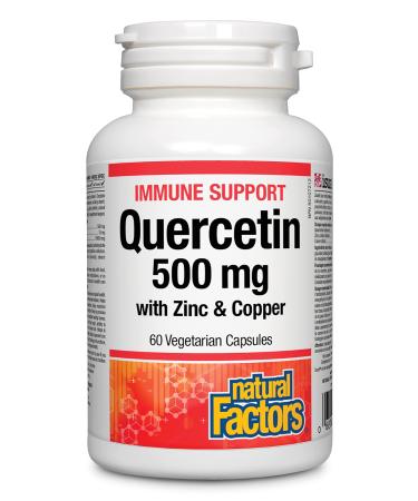 Natural Factors Quercetin 500 mg 60 Vegetarian Capsules - Buy Online on GoSupps.com