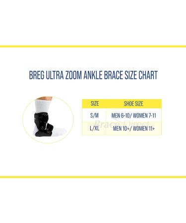 Breg Ultra Zoom Ankle Brace - Black S/M | Best for Injury Recovery & Support - Fast International Shipping - Buy Online on GoSupps.com