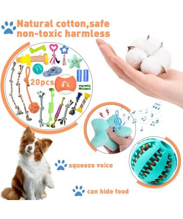 Mulevip 20 PCs Dog Toy Set - Interactive Rope Toys & Chew Balls for All Dog Sizes | Durable & Engaging Pet Play - Buy Online on GoSupps.com
