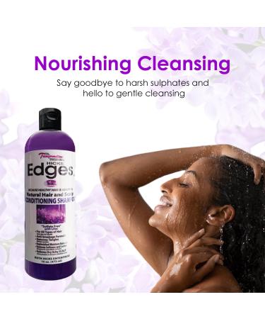 Hicks Edges Natural Hair & Scalp Conditioning Shampoo with Lilac - 16 oz | Shop Internationally for Healthy Hair - Buy Online on GoSupps.com