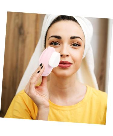 Silicone Makeup Brush Facial Cleaning Brush Face Makeup Silicone Facial Cleansing Brush Face Cleaner Brush Soft Bristle Cleaning Brush Makeup Pink Scrub Manual Miss - Buy Online on GoSupps.com
