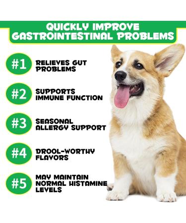120 Count Probiotic Chews for Dogs (Duck Flavor) Probiotic Tablets for Dogs Immune Support Supplement Prebiotics for Dogs for Gut Health Allergies - Buy Online on GoSupps.com