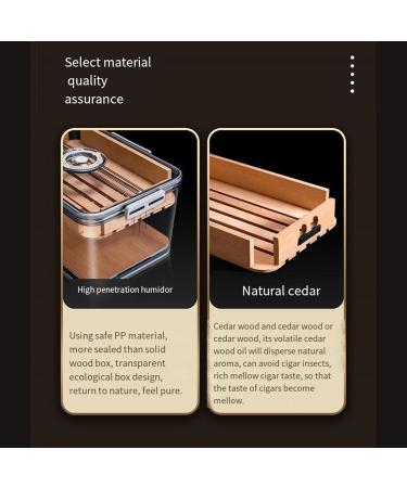 Portable Large Capacity Plastic Transparent Cigar Box with Sealed Double-Layer Cigar Travel Moisturizing Box - Buy Online on GoSupps.com