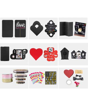 Wanateber Explosion Box DIY Handmade Photo Box for Birthday, Anniversary, Valentine's Day, Wedding - Black - Buy Online on GoSupps.com
