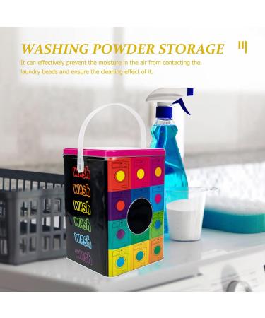 Cabilock Metal Washing Powder Box Washing Powder Container with Lid Vintage Metal Tin Detergent Box Iron Storage Box for Washing Powder Detergent Storage - Buy Online on GoSupps.com
