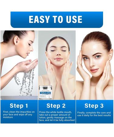 Triple Lipid Restore Cream | Anti-Aging Peptide Moisturizer with Fatty Acids & Ceramides | Nourish & Repair Skin Barrier - Buy Online on GoSupps.com
