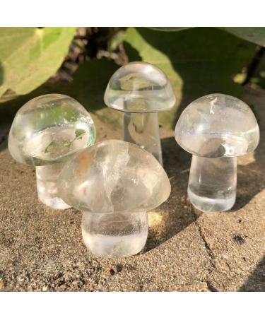 Natural Crystal Rough Home Decoration 40-50mm Crystal Mushroom Natural Clear Quartz Mushrooms Lovely Rose Crystal Gemstone Agaric Home Decoration Stones 1pc