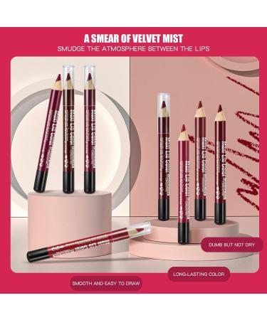 Beteligir 8 Colors Matte Lip Liner Set - Long Lasting Pencil | Smooth & Non-Drying | Cruelty-Free (01) - Buy Online on GoSupps.com
