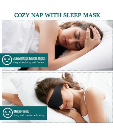 3D Sleep Mask for Men & Women | Light-Blocking Eye Mask for Travel & Sleep | Adjustable Soft Black Sleeping Mask - Buy Online on GoSupps.com