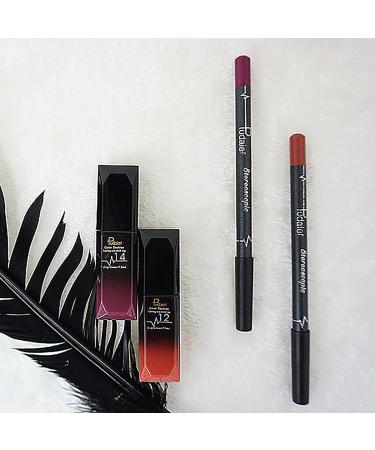 VolksRose 12 Pcs Matte Lipstick and Lip Liner Set Long-Lasting Wear Non-Stick Cup Not Fade Waterproof Lip Gloss Kit Velvety Lip Pencil Durable Nude Beauty Cosmetics Gift Box Makeup Set Kit - Buy Online on GoSupps.com