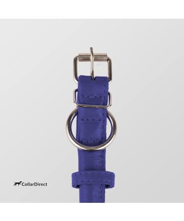Collardirect Handmade Softly Padded Round Leather Dog Collar | Adjustable for Small & Large Pets | Durable Stylish Available in Black Pink Red Purple Blue (30-35 cm) - Buy Online on GoSupps.com