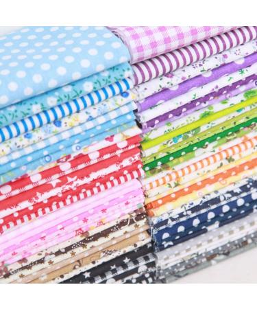 NUOBESTY 5 Bulk Fabric Floral Squares Patchwork Bjd Doll Craft Cloth Diy Sewing Cloth Sheet Quilt Cover Charm - Buy Online on GoSupps.com