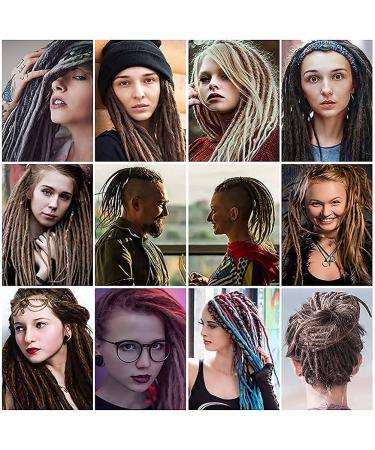 Plenday 22 Inch 20 Strands Dreadlock Crochet Braids in 613# - Handmade Synthetic Hair Extensions for Women and Men | Reggae Hip-hop Goddess Locs - Buy Online on GoSupps.com