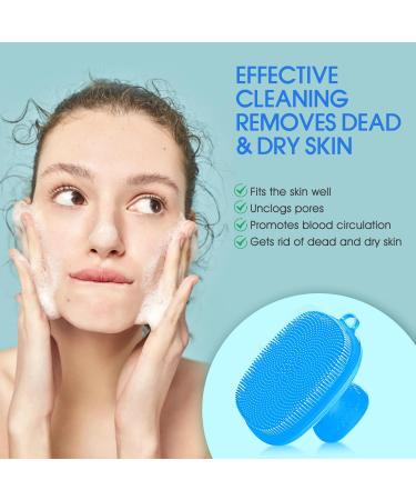 Buy Square Facial Cleansing Brush - Deep Cleanse Pores with Silicone Technology - Blue | International Shipping Available - Buy Online on GoSupps.com