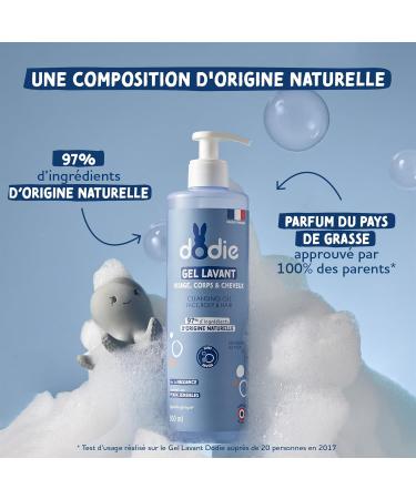 DODIE 3 in 1 Cleansing Gels (3 x 500 ml) - Face Body and Hair Cleanser - 92% Natural Ingredients - Hypoallergenic - Suitable - Buy Online on GoSupps.com