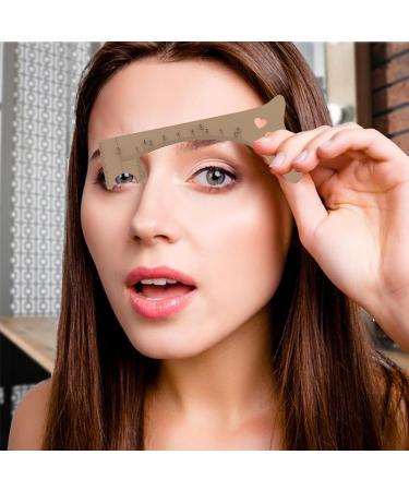 Huyath Eyebrow Ruler Women Eyebrow Template for Eye Liner - Eyebrow Shaping Ruler Eye Makeup Aid Brow Measuring Tool for Beginners Eye Liner Eyelash Eyebrow Khaki - Buy Online on GoSupps.com
