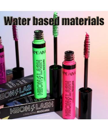 HISUNBEN Lilaccolored fluorescent mascara voluminous and lengthening mascara for eyelashes waterproof longlasting not tested on animals vegan eye makeup - Buy Online on GoSupps.com