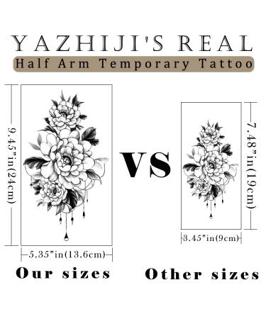 Yazhiji Large Sexy Flowers Collection Waterproof Temporary Tattoos - 49 Sheets for Women and Girls - Buy Online on GoSupps.com