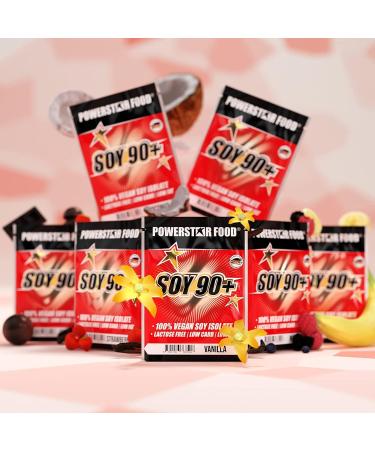 SOY 90+ Test Pack | 10 x 30 g Soy Protein Isolate Samples | 88% Protein | Vegan | Lactose Free | Non Genetically Modified Made in Germany | Various Tastes - Buy Online on GoSupps.com