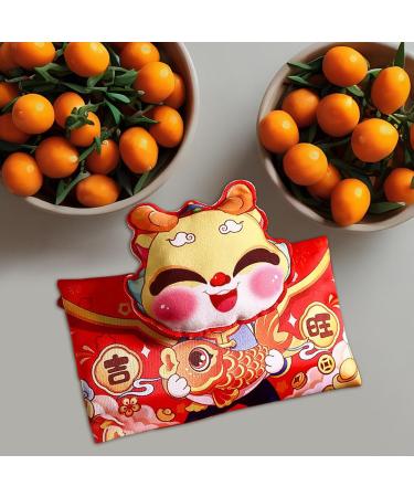 JAYIOLA Hong Bao Red Packet Gift Packages Hongbao Chinese Lunar New Year Red Envelopes for Spring Festival Graduation DragonHead 18.5x14cm - Buy Online on GoSupps.com