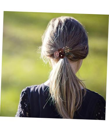 minkissy Hairpins Ponytail Accessory Copper Wire Hair Clip Hair Barrettes Hair Clips Thick Hair Accessories Barrettes for Girls With Diamond Spring Clip Big Hairpin Headgear Bride - Buy Online on GoSupps.com