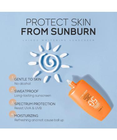 Face Sunscreen SPF 50 Suncream Factor 50 Face Sunscreen Face Face Cream SPF 50 UVA/UVB Protection Fights Fine Lines and Wrinkles Anti-Dark Spots Waterproof for All Sensitive Skin(50g) - Buy Online on GoSupps.com