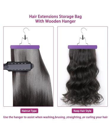 6-Piece Wig Storage Bag Set with Clothes Bars Tanosan Dustproof Hair Extension Bags (Black Purple Rose Red) International Shipping Available - Buy Online on GoSupps.com