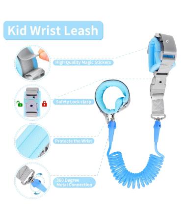 Lyneun 2m Toddler Passel 360 Rotating Anti-Lost Wrist Leash & Carrier Straps for Children | Removable Outdoor Safety Line (Blue) - Buy Online on GoSupps.com