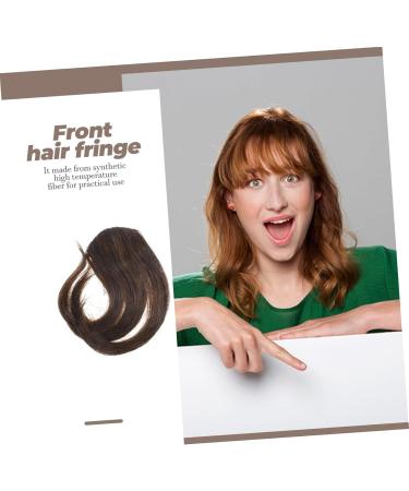 FRCOLOR 1pc Air Bangs Human Hair Clip on Fringe Bangs Clip on Bangs Dark Brown Clip in Fringe Clip-in Hair Extension Fake Fringe Bang Woman Wig Woman Clip Hair Fringe Cute Hair Extensions - Buy Online on GoSupps.com