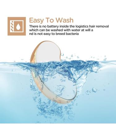 Crystal Hair Eraser - Painless Exfoliation Hair Remover for Arms, Legs, Back - Reusable & Washable - Portable Epilator - Fast & Easy - Gold - Buy Online on GoSupps.com