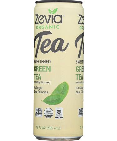 Zevia Organic Green Tea - 12 Fl Oz | Zero Calorie & Naturally Sweetened - Buy Online on GoSupps.com