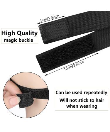 Wig Edge Elastic Band - Adjustable Non-Slip Wig Grip Band for Making Wigs - 12 Pieces in 0.98, 1.2, and 1.38 Inch Width - Black - Buy Online on GoSupps.com