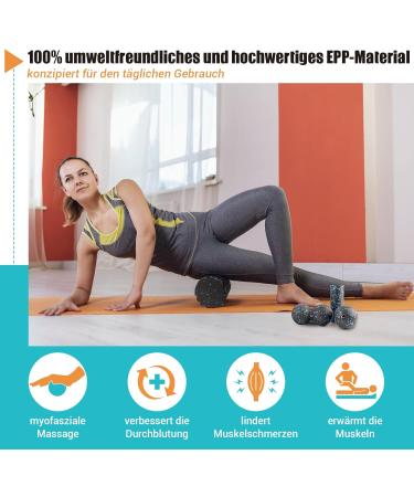 Nooncrazy Fascia Roll Set - 3D Textured Massage Tools for Muscle Training Includes Mini Roller Fascia Ball & Duoball with Training Poster - Elevate Your Recovery! - Buy Online on GoSupps.com